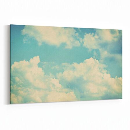 Olla 15525Y Gökyüzü Bulut Görseli  Yatay Kanvas Tablo (Ölçü: 120X80)