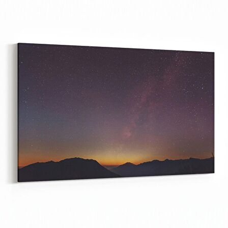 Olla 14689Y Gece Gökyüzü Görseli Yatay Kanvas Tablo (Ölçü: 30X20)