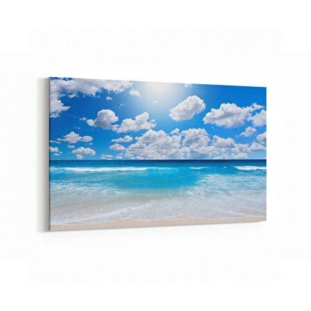 Olla 16352Y Kumsal / Sahil Görseli Yatay Kanvas Tablo (Ölçü: 45X30)