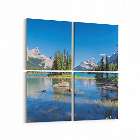 Olla 13163K4 Doğa / Manzara Görseli Kare 4'lü Kanvas Tablo (Ölçü: 65X65)