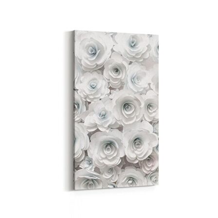 Olla 11597DD Çiçek Görseli Dikey Dar Kanvas Tablo (Ölçü: 30X60)