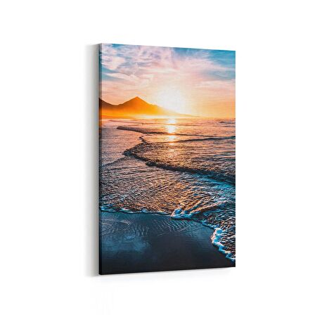 Olla 16101D Günbatımı Görseli Dikey Kanvas Tablo (Ölçü: 60X90)