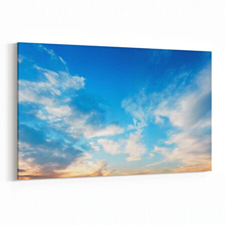 Olla 15747Y Gökyüzü Bulut Görseli  Yatay Kanvas Tablo (Ölçü: 120X80)