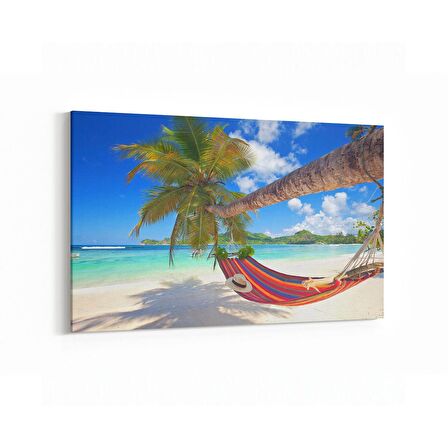 Olla 16500Y Kumsal / Sahil Görseli Yatay Kanvas Tablo (Ölçü: 150X100)