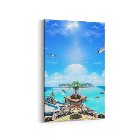 Olla 13608D Doğa / Manzara Görseli Dikey Kanvas Tablo (Ölçü: 100X150)