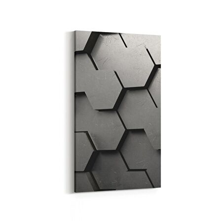 Olla 10026DD Abstract 3 Boyut Görsel Dikey Dar Kanvas Tablo (Ölçü: 40X80)