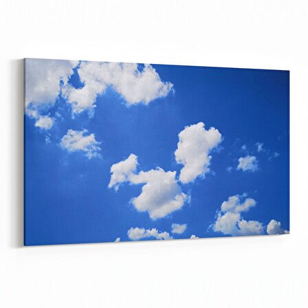 Olla 15428Y Gökyüzü Bulut Görseli  Yatay Kanvas Tablo (Ölçü: 45X30)