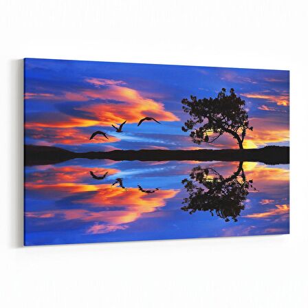 Olla 16062Y Günbatımı Görseli Yatay Kanvas Tablo (Ölçü: 30X20)