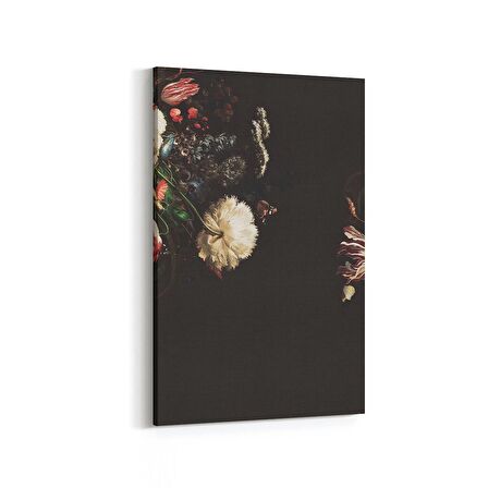 Olla 11777D Çiçek Görseli Dikey Kanvas Tablo (Ölçü: 60X90)