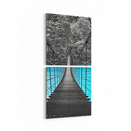Olla 13700K2D Doğa / Manzara Görseli Kare 2'li Dikey Kanvas Tablo (Ölçü: 30X65)