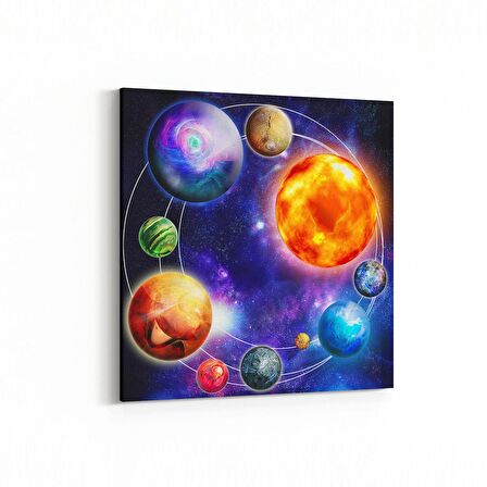 Olla 17677K Uzay Görseli Kare Kanvas Tablo (Ölçü: 60X60)