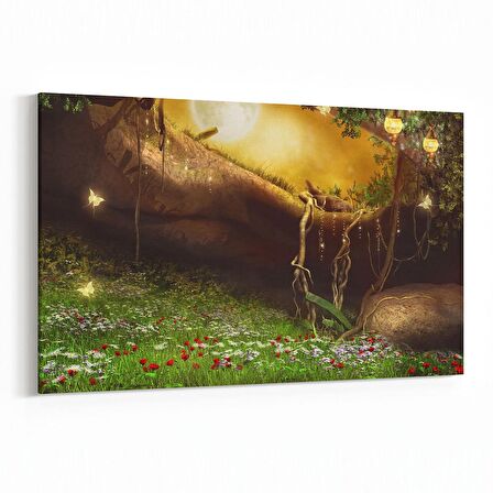 Olla 12718Y Çocuk Odası Görseli Yatay Kanvas Tablo (Ölçü: 70X50)