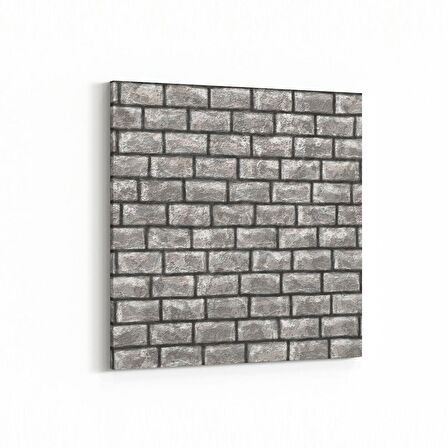 Olla 17517K Taş / Tuğla Görseli Kare Kanvas Tablo (Ölçü: 30X30)