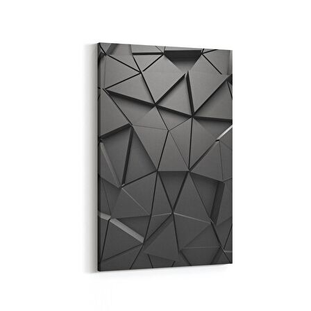 Olla 10041D Abstract 3 Boyut Görsel Dikey Kanvas Tablo (Ölçü: 20X30)
