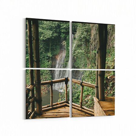 Olla 14501K4 Doğa / Manzara Görseli Kare 4'lü Kanvas Tablo (Ölçü: 125X125)