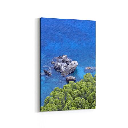 Olla 16506D Kumsal / Sahil Görseli Dikey Kanvas Tablo (Ölçü: 100X150)