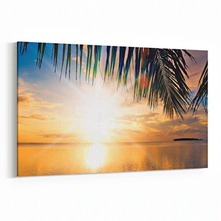 Olla 16123Y Günbatımı Görseli Yatay Kanvas Tablo (Ölçü: 120X80)