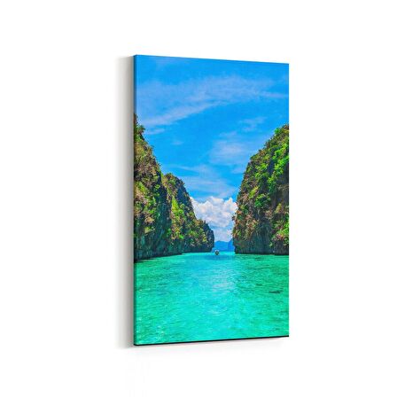 Olla 13906DD Doğa / Manzara Görseli Dikey Dar Kanvas Tablo (Ölçü: 30X60)