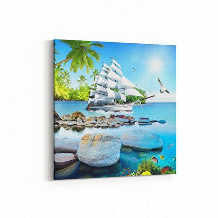 Olla 13642K Doğa / Manzara Görseli Kare Kanvas Tablo (Ölçü: 30X30)