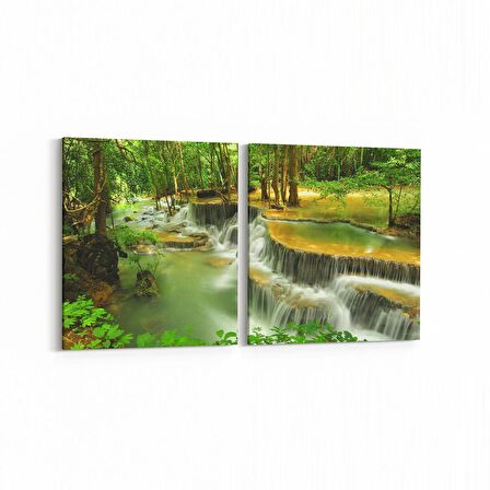 Olla 13330K2Y Doğa / Manzara Görseli Kare 2'li Yatay Kanvas Tablo (Ölçü: 125X60)