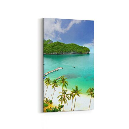 Olla 14022DD Doğa / Manzara Görseli Dikey Dar Kanvas Tablo (Ölçü: 60X120)