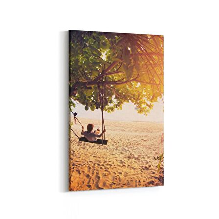 Olla 16029D Günbatımı Görseli Dikey Kanvas Tablo (Ölçü: 60X90)