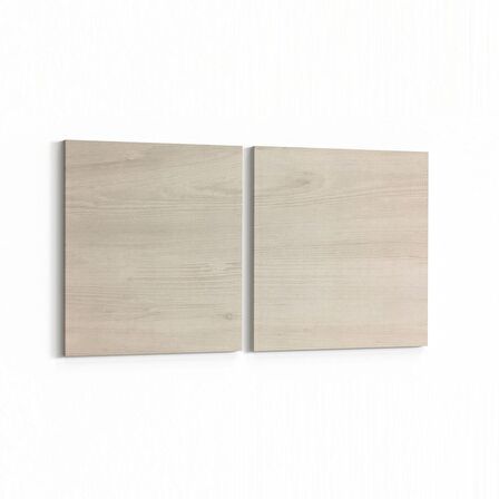 Olla 12040K2Y Ahşap Desen Görseli Kare 2'li Yatay Kanvas Tablo (Ölçü: 85X40)