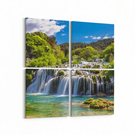 Olla 13993K4 Doğa / Manzara Görseli Kare 4'lü Kanvas Tablo (Ölçü: 125X125)