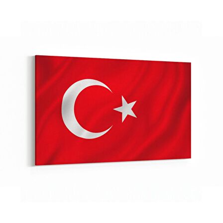 Olla 17542Y Türk Bayrağı Görseli Yatay Kanvas Tablo (Ölçü: 60X40)