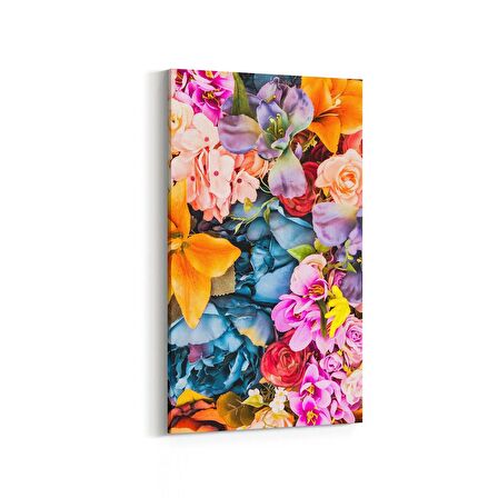Olla 11584DD Çiçek Görseli Dikey Dar Kanvas Tablo (Ölçü: 30X60)