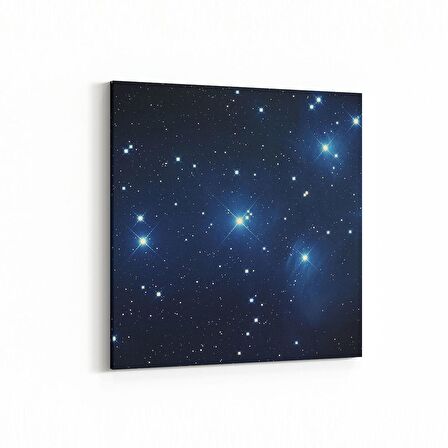 Olla 14826K Gece Gökyüzü Görseli Kare Kanvas Tablo (Ölçü: 25X25)