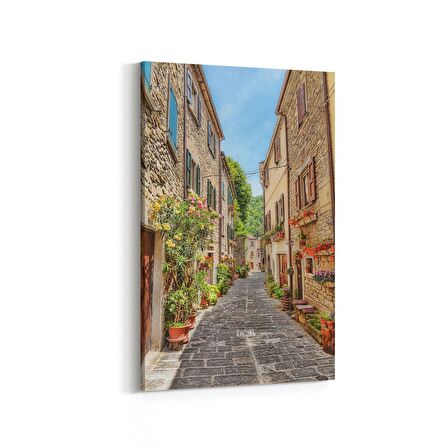 Olla 18352D Yapı Görseli Dikey Kanvas Tablo (Ölçü: 60X90)