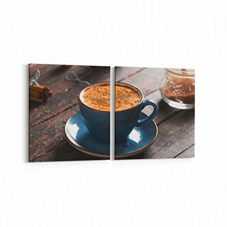 Olla 15313K2Y Gıda Görseli Kare 2'li Yatay Kanvas Tablo (Ölçü: 145X70)