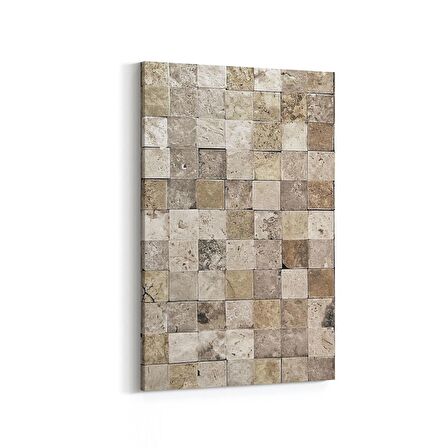 Olla 17350D Taş / Tuğla Görseli Dikey Kanvas Tablo (Ölçü: 20X30)