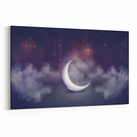 Olla 14640Y Gece Gökyüzü Görseli Yatay Kanvas Tablo (Ölçü: 150X100)