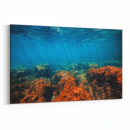 Olla 12874Y Deniz / Okyanus Görseli Yatay Kanvas Tablo (Ölçü: 120X80)