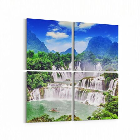 Olla 13951K4 Doğa / Manzara Görseli Kare 4'lü Kanvas Tablo (Ölçü: 145X145)