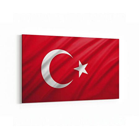 Olla 17557Y Türk Bayrağı Görseli Yatay Kanvas Tablo (Ölçü: 90X60)