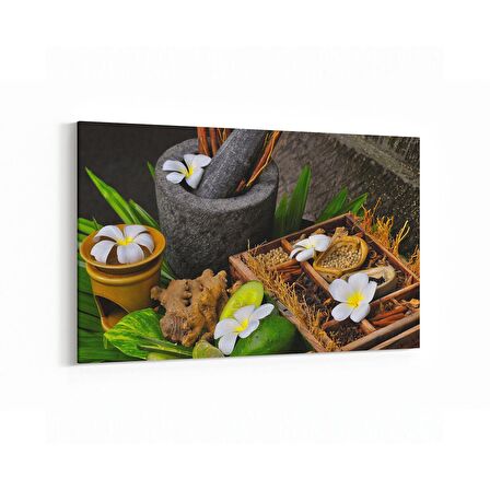 Olla 17090Y Spa / Masaj Görseli Yatay Kanvas Tablo (Ölçü: 120X80)