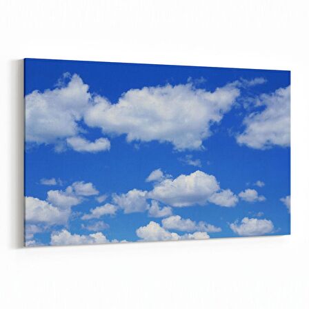 Olla 15387Y Gökyüzü Bulut Görseli  Yatay Kanvas Tablo (Ölçü: 90X60)