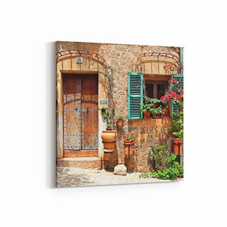 Olla 18083K4 Yapı Görseli Kare 4'lü Kanvas Tablo (Ölçü: 145X145)