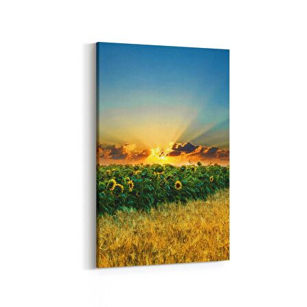 Olla 15978D Günbatımı Görseli Dikey Kanvas Tablo (Ölçü: 100X150)