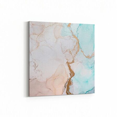 Olla 16680K Mermer Desen Görsel Kare Kanvas Tablo (Ölçü: 25X25)