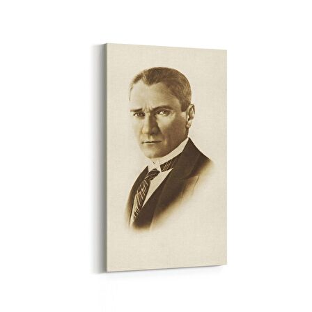 Olla 12411DD Mustafa Kemal Atatürk Dikey Dar Kanvas Tablo (Ölçü: 30X60)