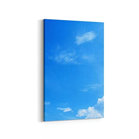Olla 15718D Gökyüzü Bulut Görseli  Dikey Kanvas Tablo (Ölçü: 60X90)