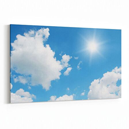 Olla 15563Y Gökyüzü Bulut Görseli  Yatay Kanvas Tablo (Ölçü: 90X60)