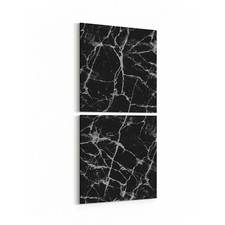 Olla 16662K2D Mermer Desen Görsel Kare 2'li Dikey Kanvas Tablo (Ölçü: 30X65)