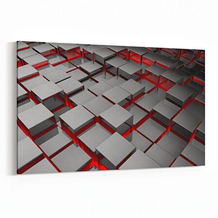 Olla 10053Y Abstract 3 Boyut Görsel Yatay Kanvas Tablo (Ölçü: 120X80)
