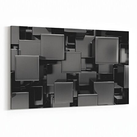 Olla 10058Y Abstract 3 Boyut Görsel Yatay Kanvas Tablo (Ölçü: 45X30)