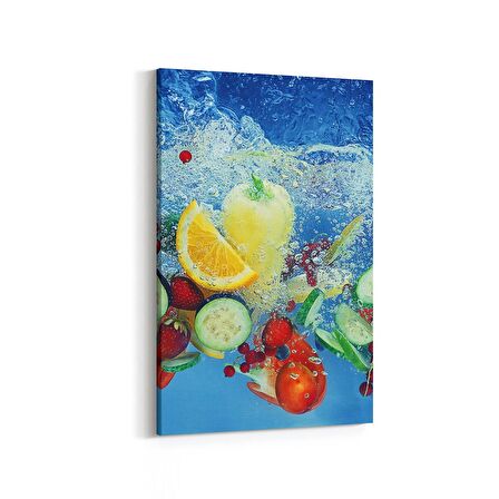 Olla 15213D Gıda Görseli Dikey Kanvas Tablo (Ölçü: 60X90)